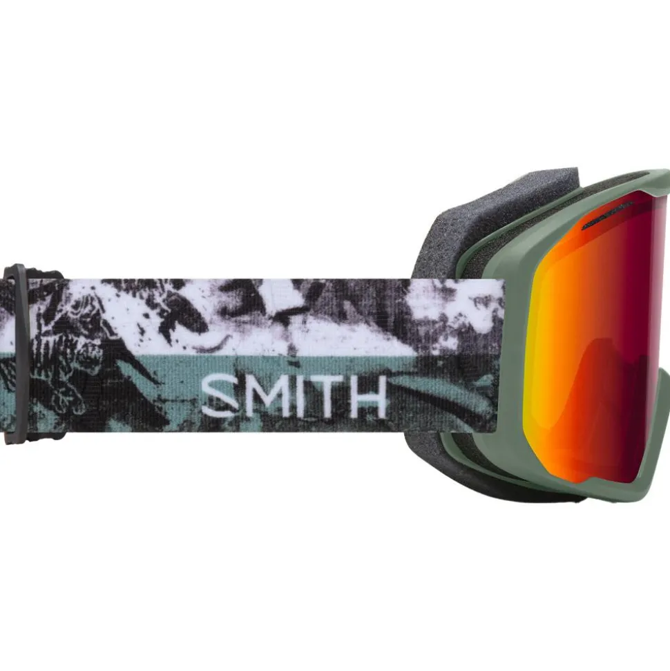 Masque de Ski Smith Blazer Sage Brush Paste Up Red Sol-x Mirror