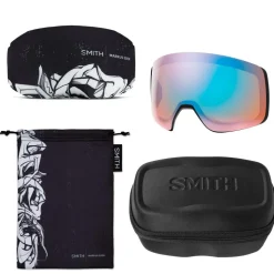 Masque de Ski Smith 4D Mag Ac Markus Eder Chromapop Sun Black + Chromapop Storm Blue Sensor Mirror