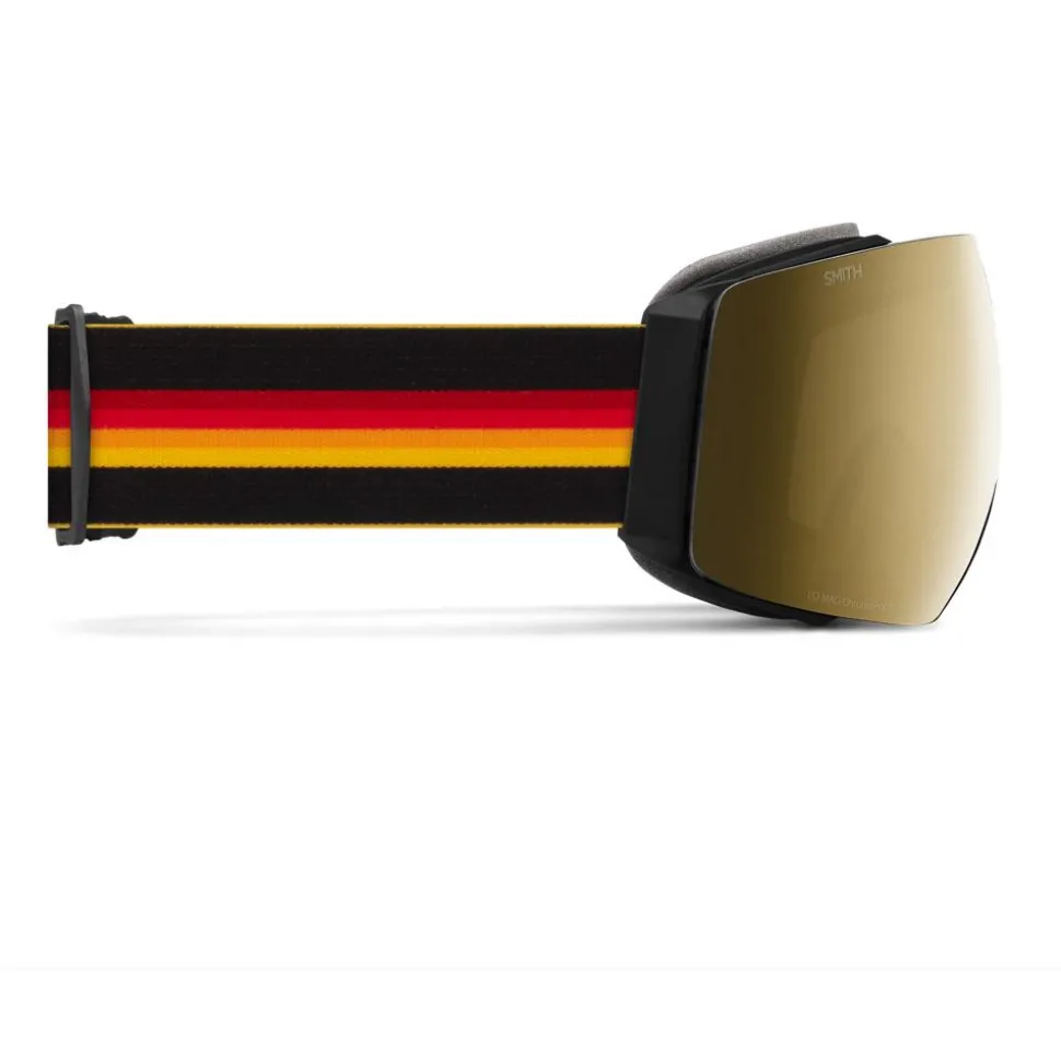 Masque de Ski Smith I/O Mag Speed Racer Chromapop Sun Black Gold Mirror + Chromapop Storm Blue Sensor Mirror