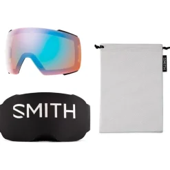 Masque de Ski Smith I/O Mag Speed Racer Chromapop Sun Black Gold Mirror + Chromapop Storm Blue Sensor Mirror