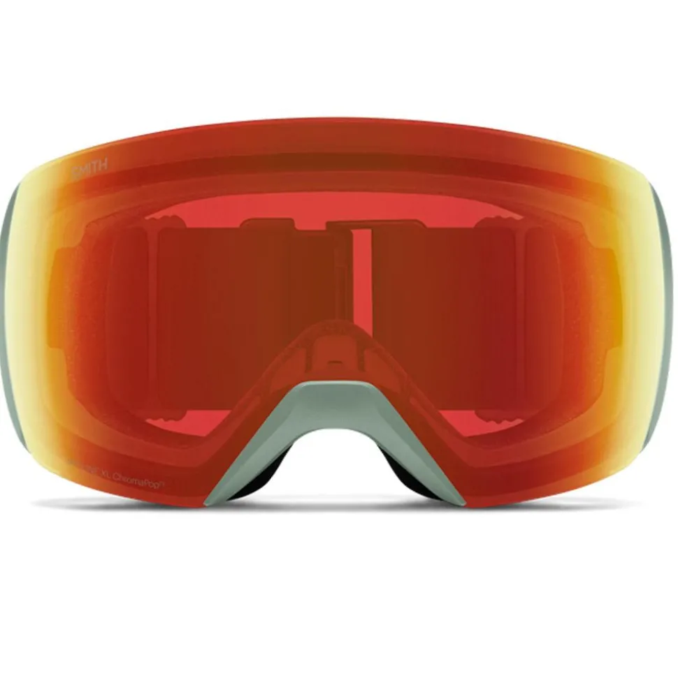 Masque de Ski Smith Skyline XL Sage Brush Paste Up Chromapop Everyday Red Mirror