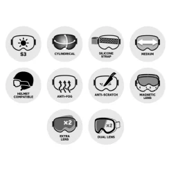 Masque de Ski Spy Marauder Se Lavender Happy Bronze Black Mirror + Happy Low Light Persimmon Silver Mirror