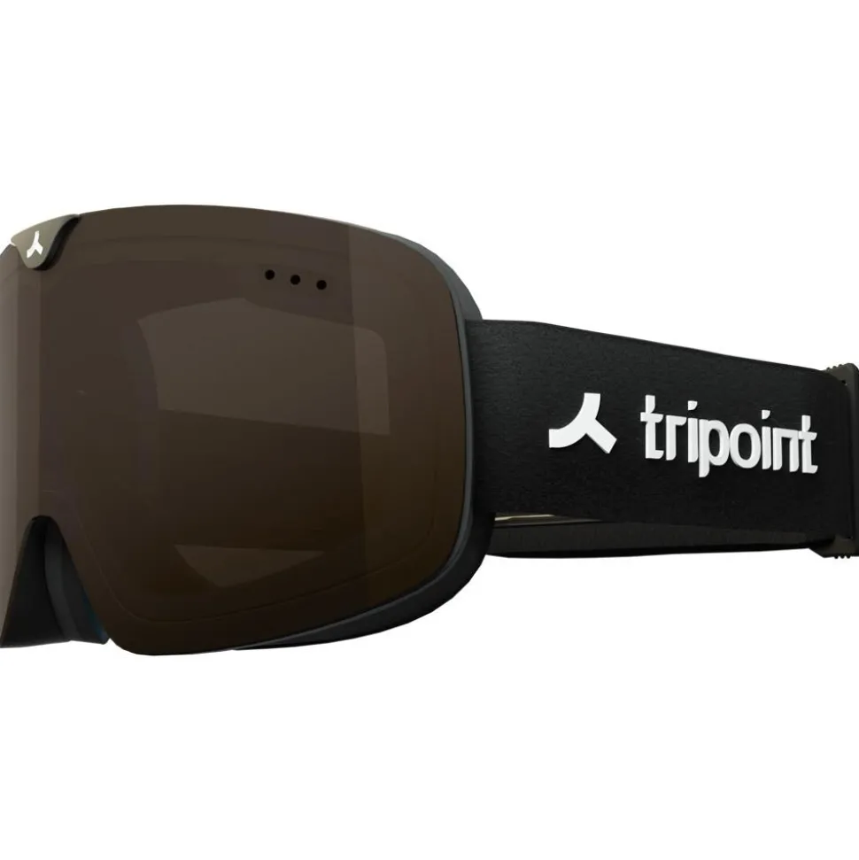 Masque de Ski Tripoint Shiceng Dashan Matt Black Brown Gold Multi