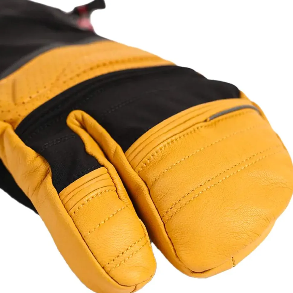 Moufles Lenz Heat Glove 8.0 Finger Cap Lobster Black Yellow