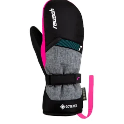 Moufles Reusch Flash Gore-Tex Junior Mitten Black Melange Pink Glo